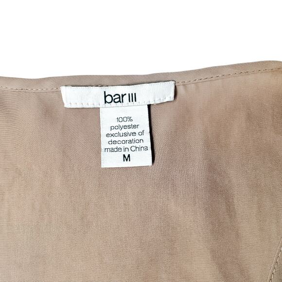 Bar III Nude Sequin Sleeveless Top - Size Medium - Picture 6 of 6